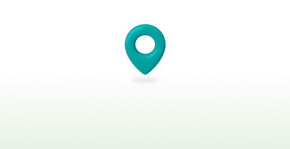 Teal location pin icon on a light gradient background.